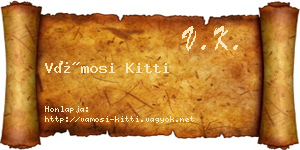 Vámosi Kitti névjegykártya