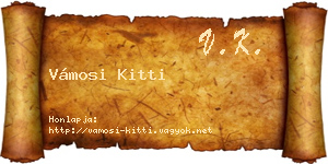 Vámosi Kitti névjegykártya